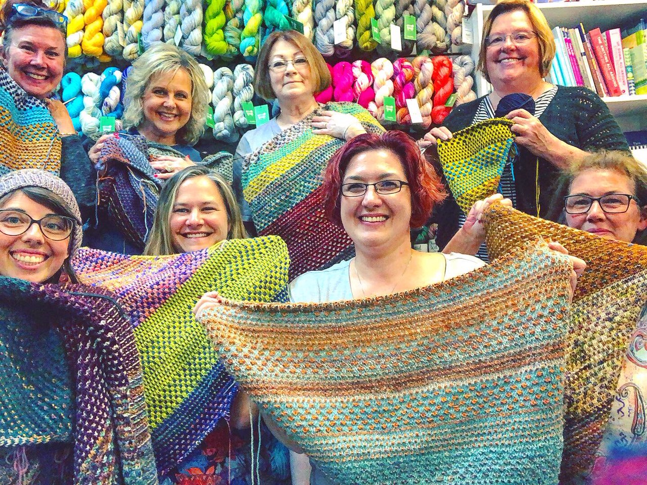 mosaic knitting class ImagiKnit Yarn Shop Omaha
