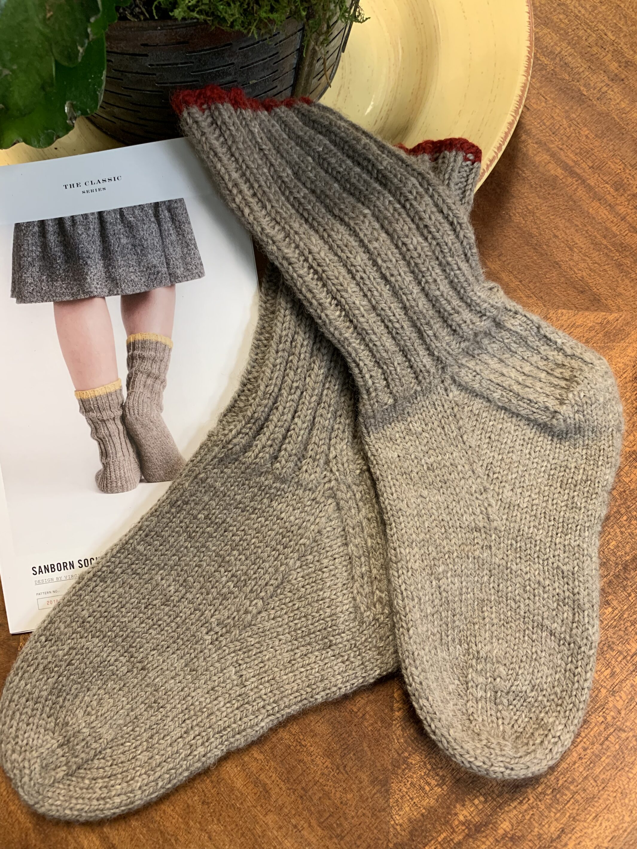 knitted worsted weight sock