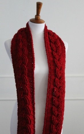 cable crochet scarf